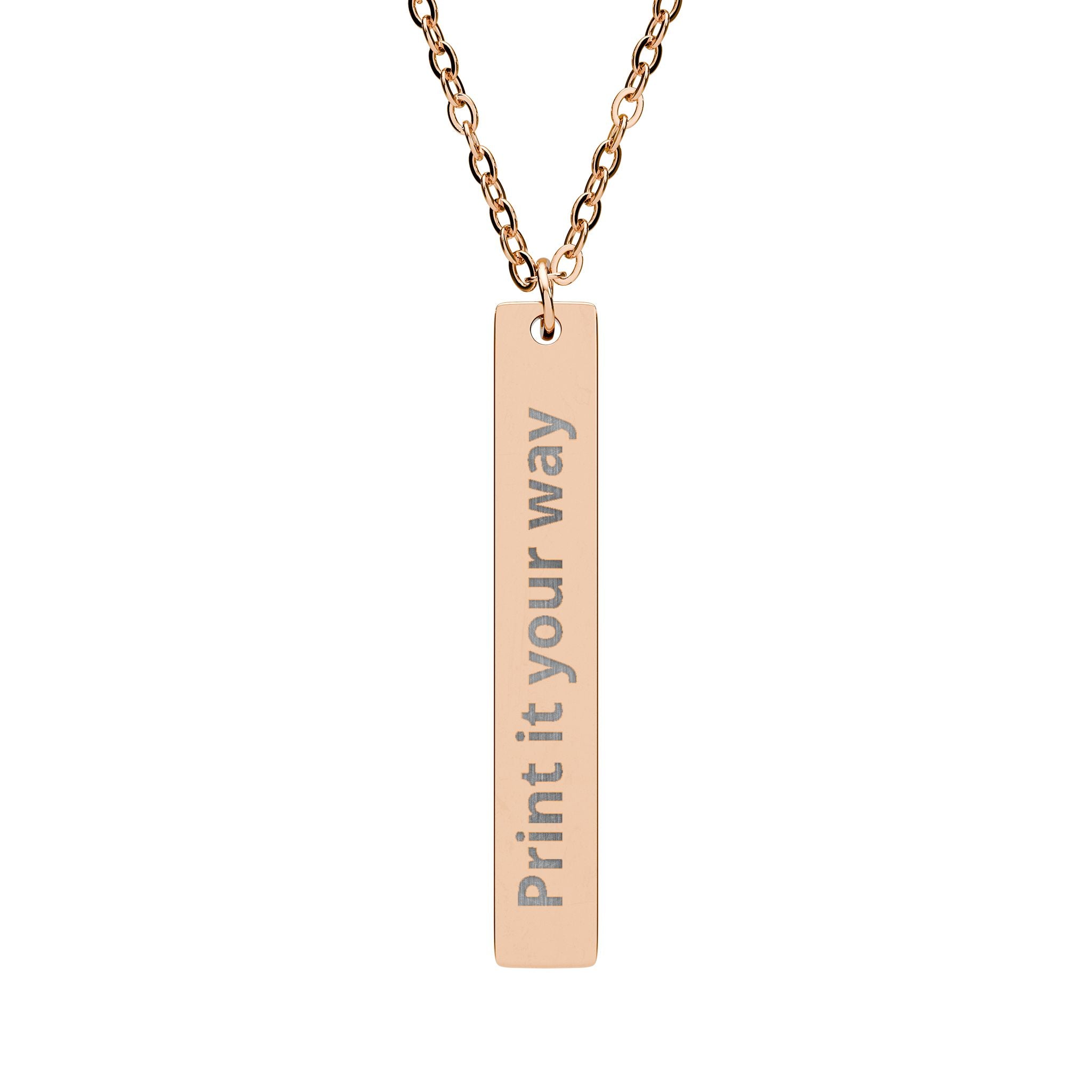 Vertical Bar Necklace (Engraving)