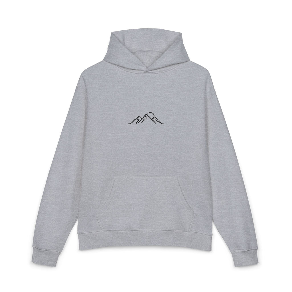 Minimalist Mountain Line Art Relaxed Hoodie
