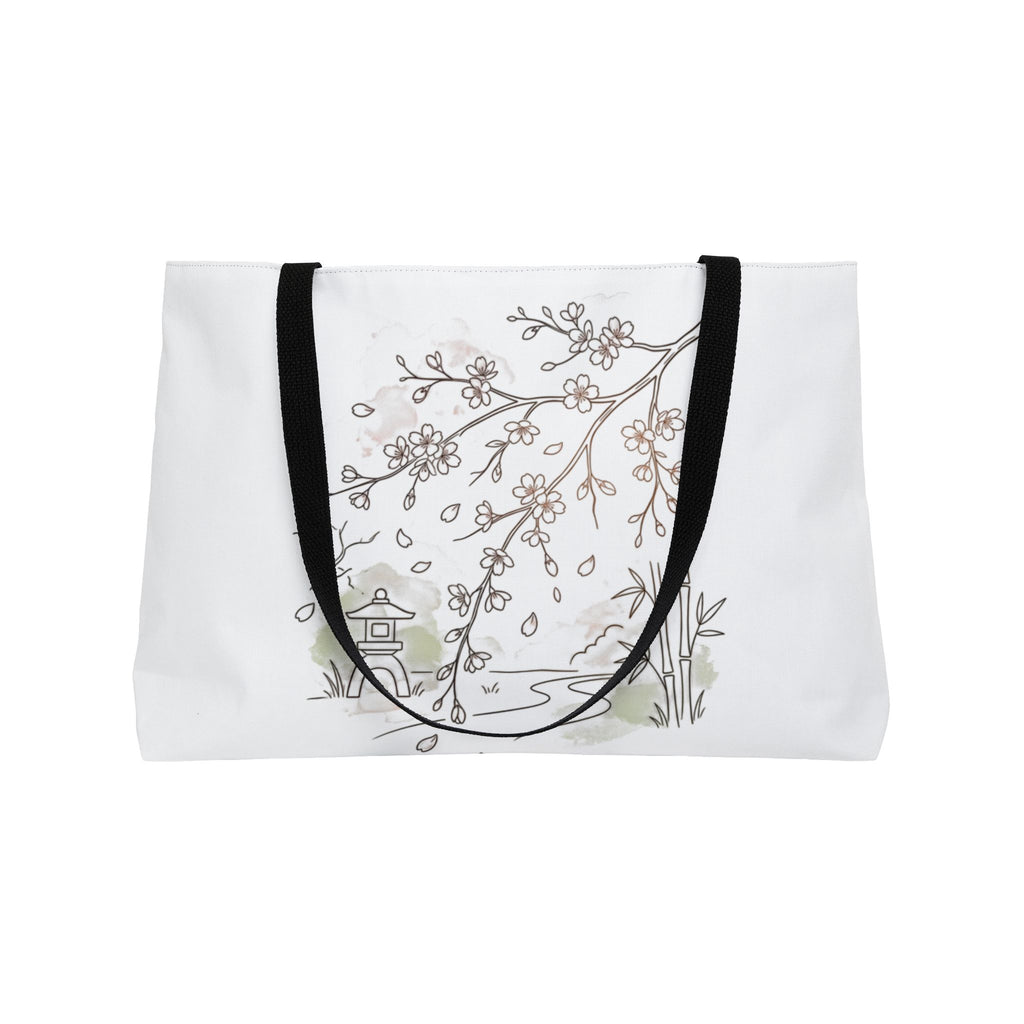 Cherry Blossom Line Art Weekender Tote Bag