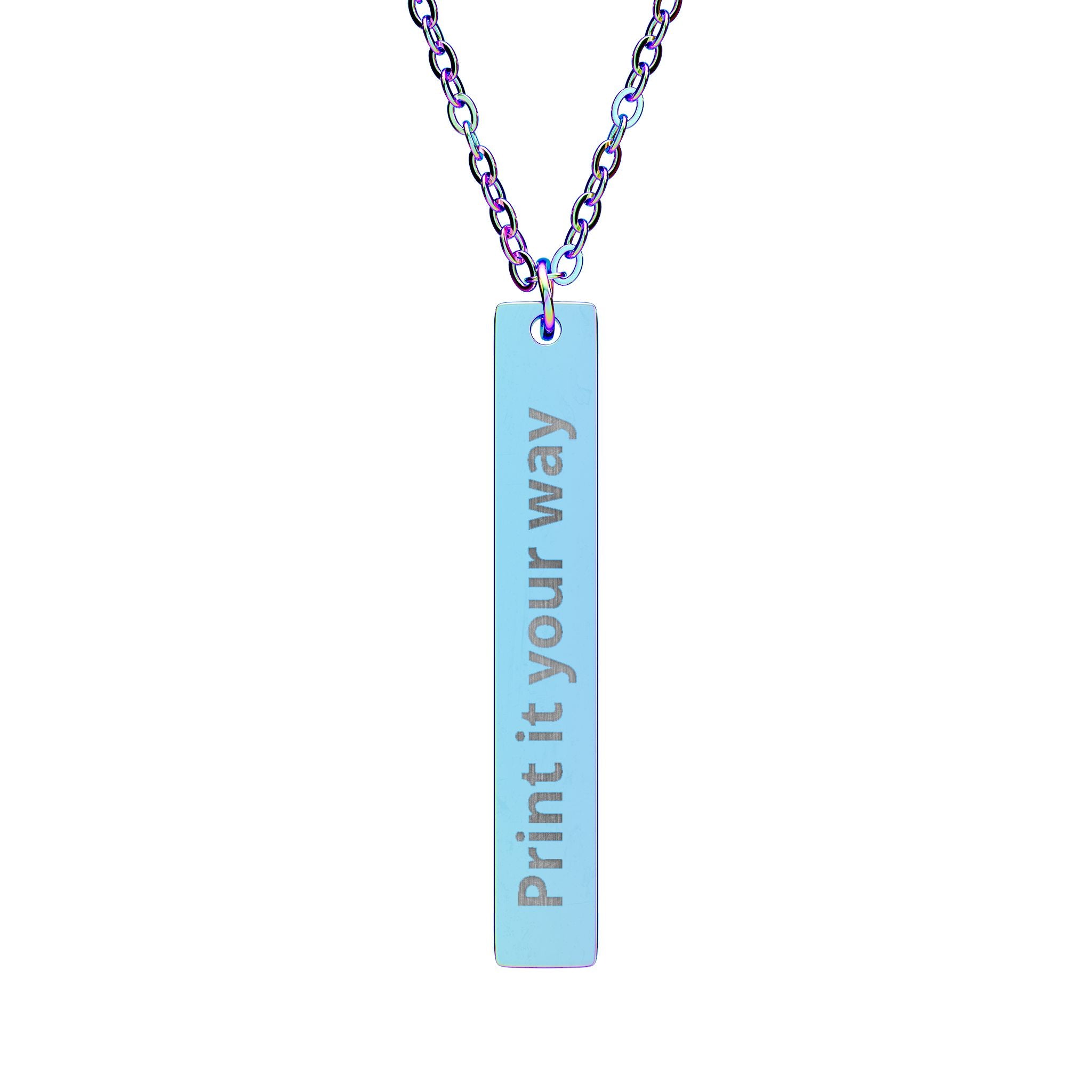 Vertical Bar Necklace (Engraving)