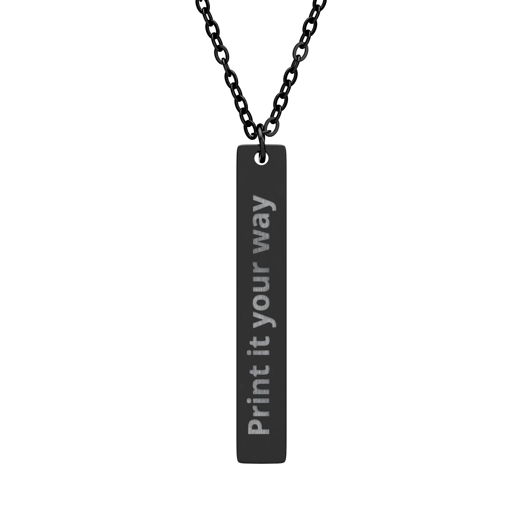 Vertical Bar Necklace (Engraving)