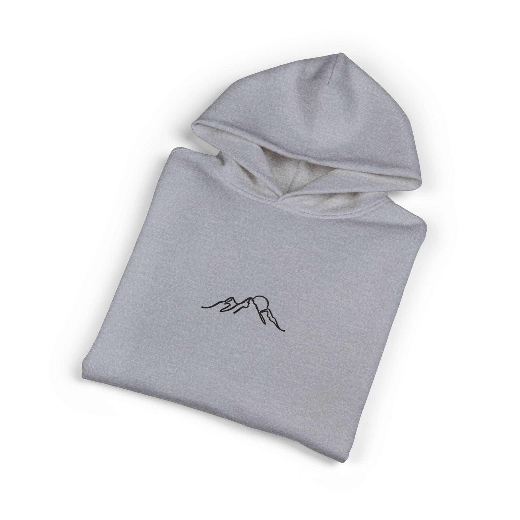 Minimalist Mountain Line Art Relaxed Hoodie